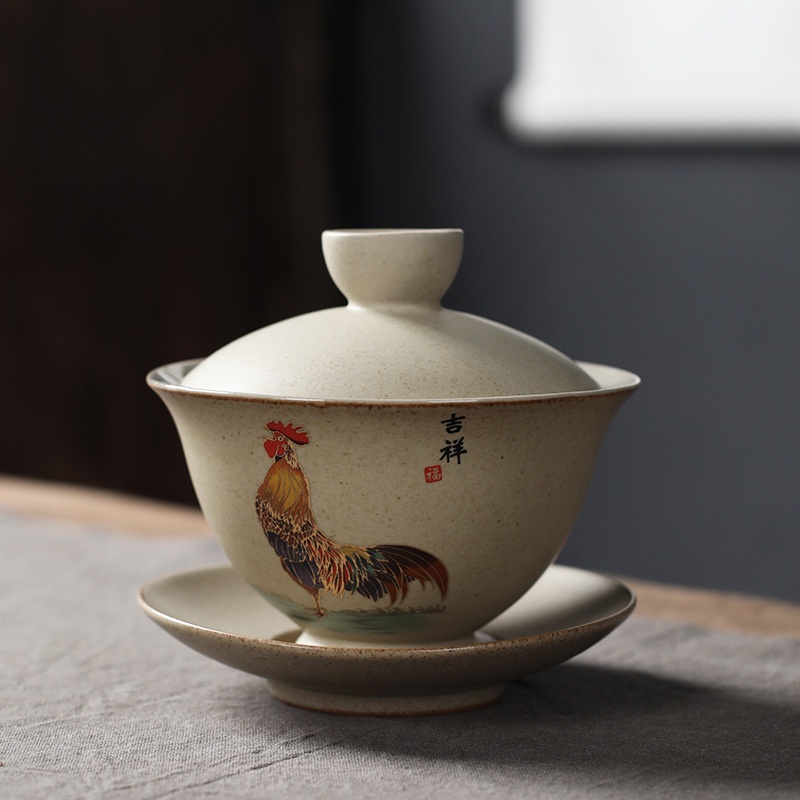 Bộ Ấm Chén Trà Bằng Sứ Cỡ Lớn Phong Cách Retro Đẹp Mắt Độc Đáo