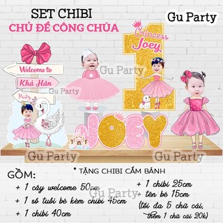 Set Chibi Thôi Nôi Sinh Nhật Cho Bé Dễ Thương