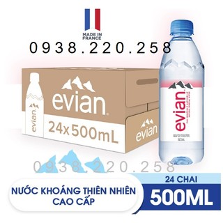 Thùng nước khoáng evian 500ml