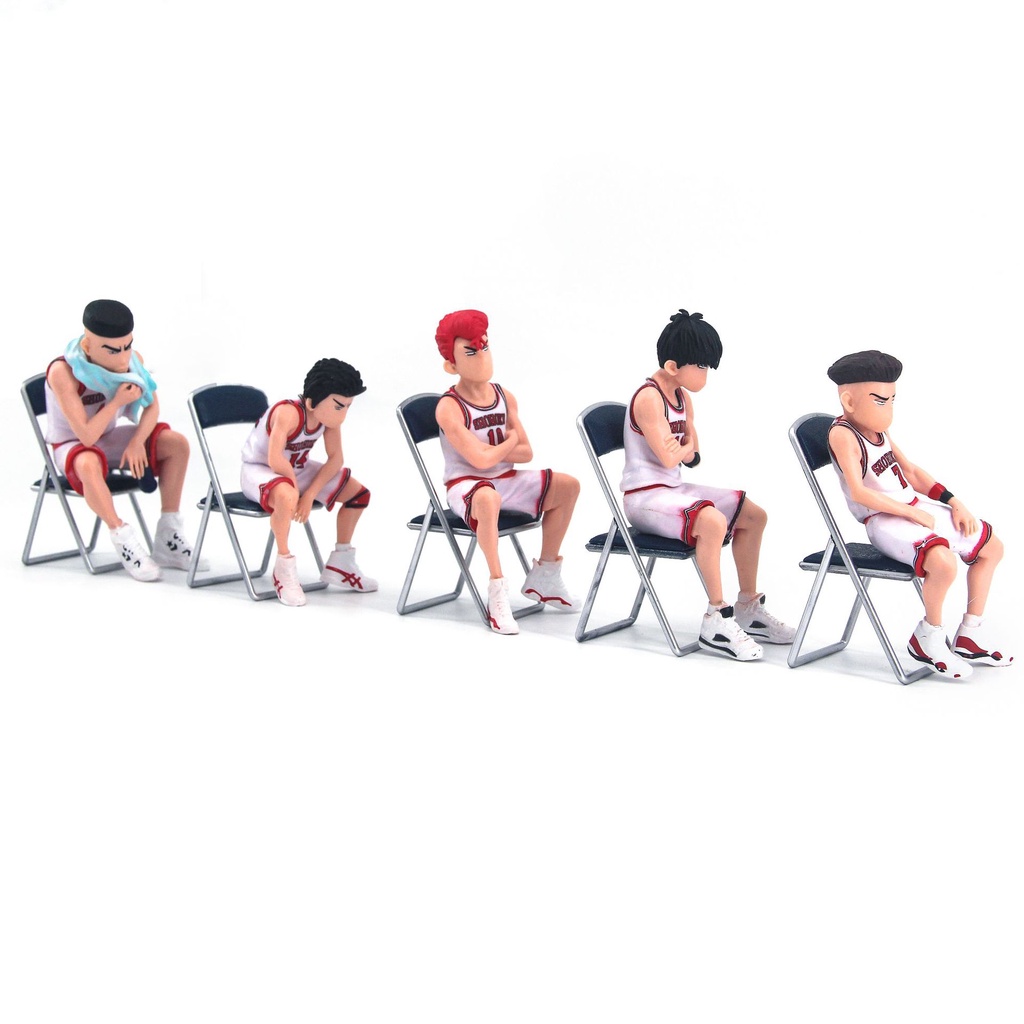 Mô hình Slam Dunk - Hanamichi Sakuragi & Rukawa Kaede - Set 5 mô hình nhân vật hoạt hình Slam Dunk kiểu ngồi ghế độc đáo