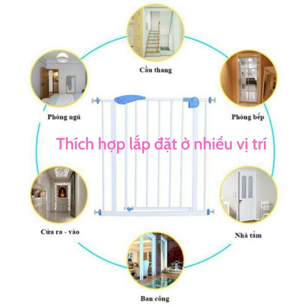 Thanh chắn cửa chắn cầu thang không khoan tường bảo vệ an toàn cho trẻ! TCC