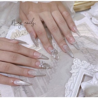 Móng giả đính đá nailbox đính đá móng giả thiết kế - kèm theo dũa và keo gắn