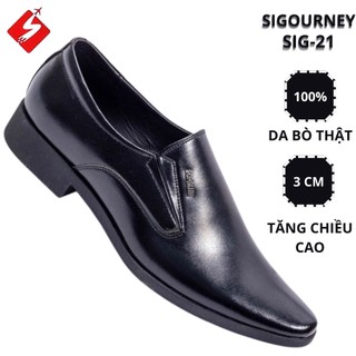 Giày da nam công sở, giày lười nam da thật dành cho dân công sở sig-21 bảo hành 18 tháng