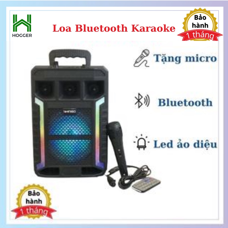Loa Bluetooth mini kèm micro và điều khiển từ xa âm thanh hay đèn led đẹp