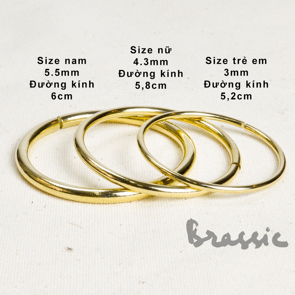 Vòng tay đồng vàng đúc đặc, có size nam, nữ, trẻ em, đẹp trang nhã và tốt cho sức khỏe