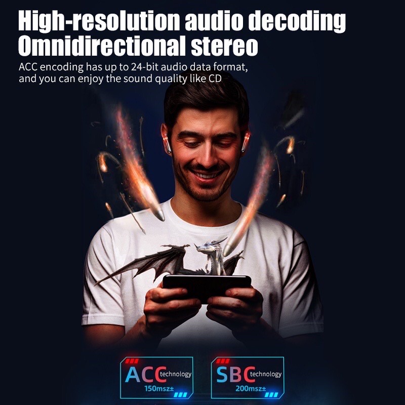 Tai Nghe Nhét Tai Không Dây Bluetooth TWS M28 Có Đèn LED Nhiều Màu