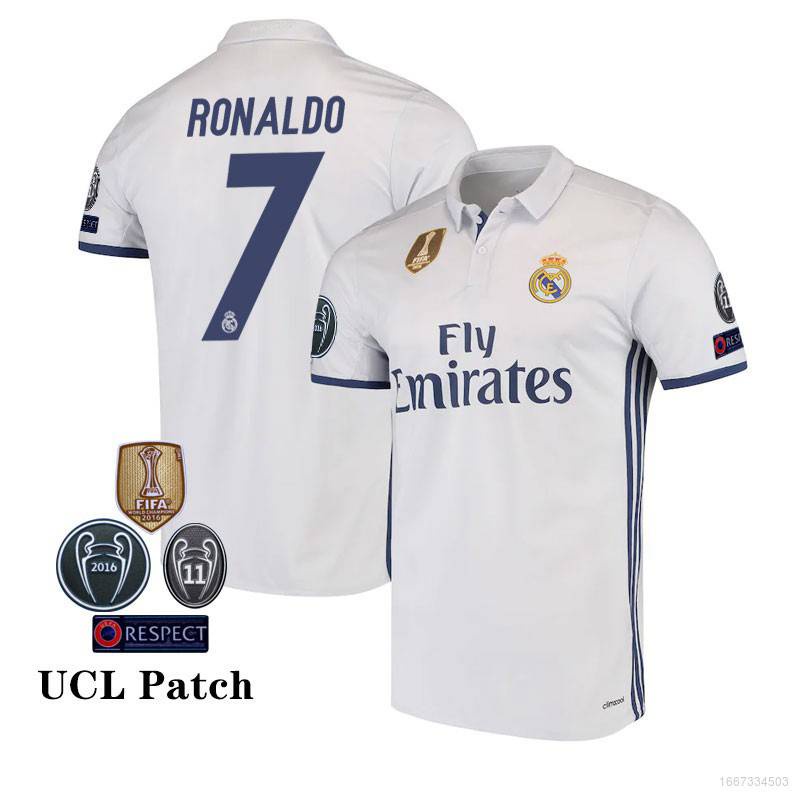 Áo Thun POLO Real Madrid Số 7 16 / 17 Câu Lạc Bộ Real Madrid