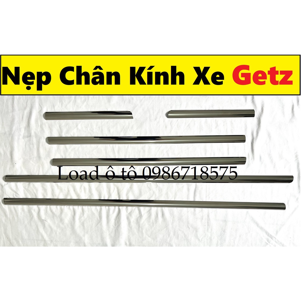 Nẹp Viền Chân Kính Xe Huyndai Getz Mẫu INox Cao Cấp, Bộ 6 Chi tiết