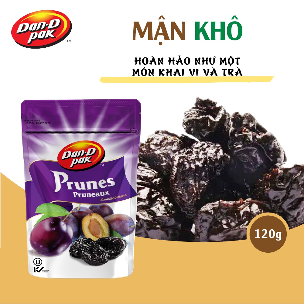 Mận Sấy Dẻo Nhập Khẩu Mỹ 120g - Prunes 120gr Dan D Pak
