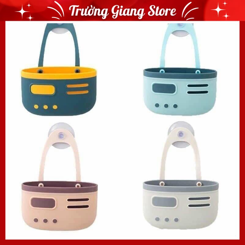 Giỏ Treo Kệ Rửa, Phòng Tắm Bằng Nhựa Cứng Cáp Màu Pastel