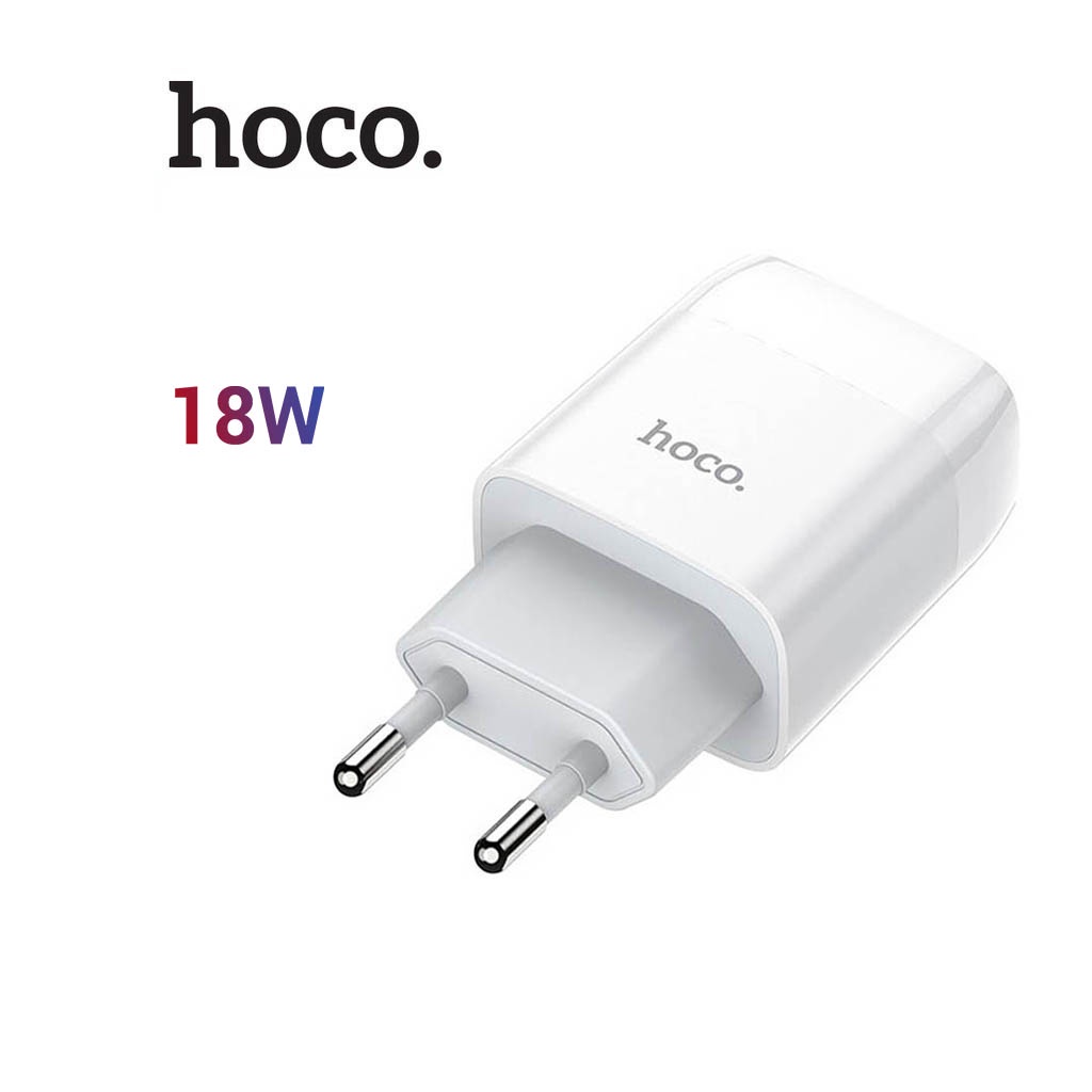 Củ sạc nhanh 18W Hoco C72Q chân tròn 1 cổng USB , QC3.0 chất liệu cao cấp ( Trắng )