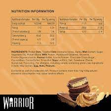 Warrior Protein RAW, Bánh Protein nhiều chất xơ fiber, protein, ít béo, bổ sung năng lượng trước và sau tập
