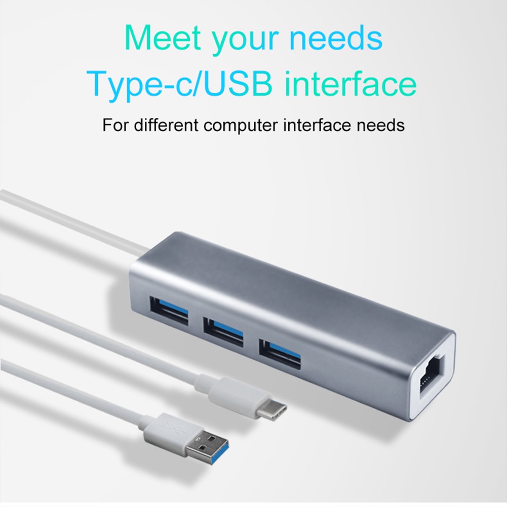 Card Mạng lan 100 / 1000mbps Chuyển Đổi TYPE-C usb Sang rj45 Cho mac ios laptop pc windows