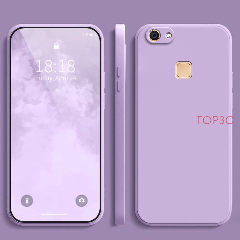 Ốp Điện Thoại Màu Trơn Cho Vivo V7 Vivo V7 Plus Y81 Y81i Y91C Y1S Y85 Y95 Y93 Y91 Y91i V11i YT