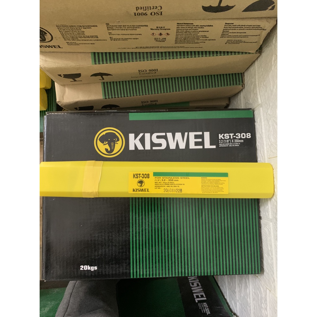 Que hàn inox 308 KST-308 Kiswel thương hiệu Hàn Quốc 2kg