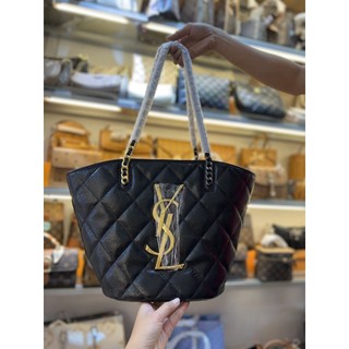 Túi YSL tote chần trám dây xích thời trang cao cấp, bản chữ to, Size