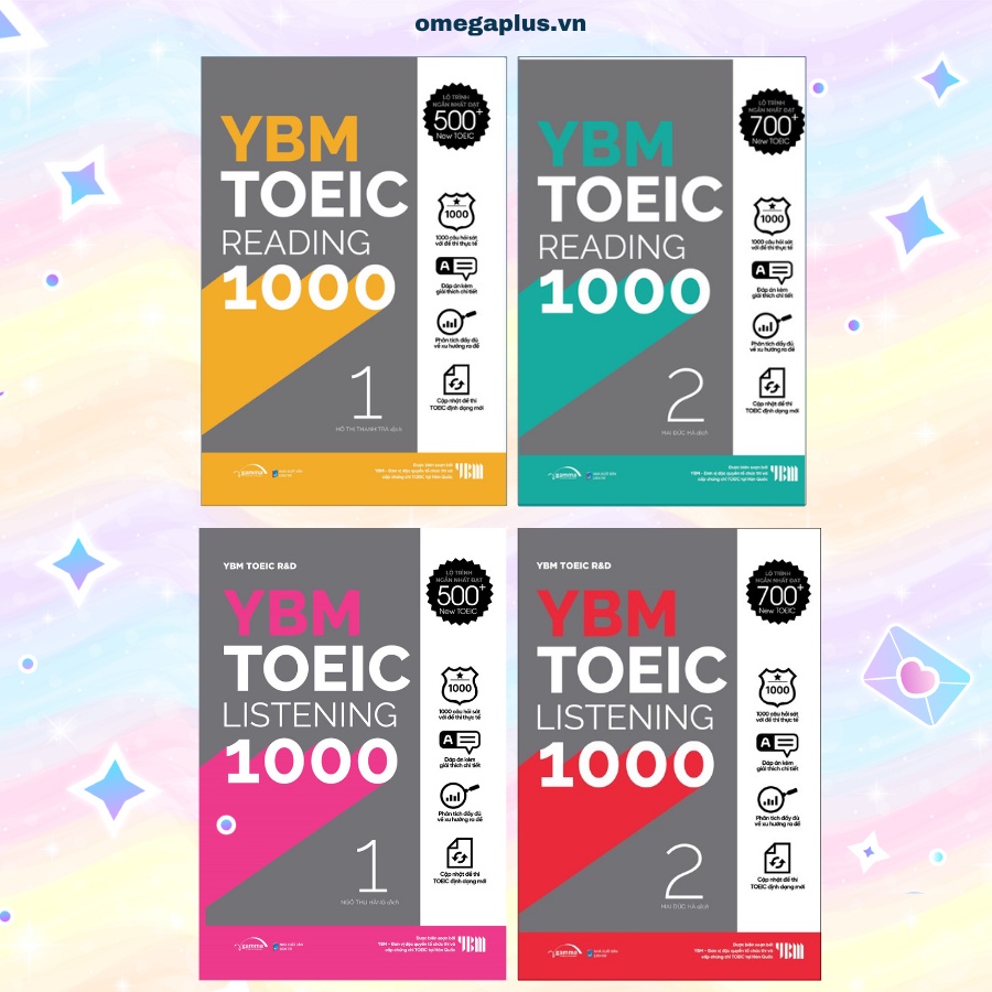 Sách - Lẻ/Combo YBM TOEIC 1000 4 Vol