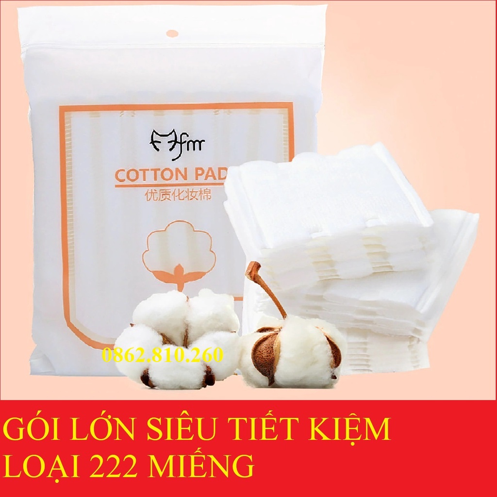 Bông tẩy trang Cotton Pads bịch 222 miếng chính hãng