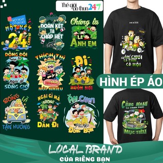 Hình ép nhiệt Đồng Đội_2 ủi bằng bàn là bàn ủi