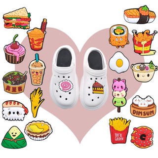 1 phụ kiện nút trang trí hình bánh hamburger / giày dép / kẹp thịt bò jibz