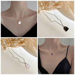 Vòng cổ Hình Ma Màu Trắng Cá Tính Thời Trang Dành Cho Nữ Dễ Thương