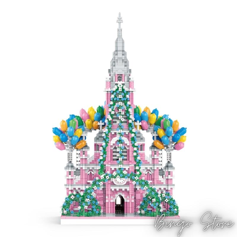 MÔ HÌNH LẮP RÁP NHÀ THỜ TÂN ĐỊNH 6818 CHI TIẾT