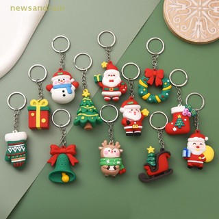 Móc khóa hình ông già noel tuần lộc dễ thương