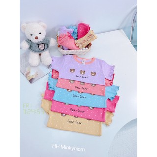 Đồ bộ cộc tay chấm bi cho bé gái.