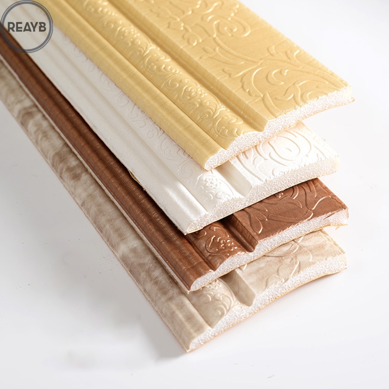 Miếng Dán Đường Viền Chân Tường / Trần Nhà 3D Mềm Mại Chống Thấm Nước Tiện Dụng DIY