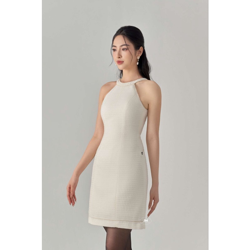 JM Dress Desgin - Đầm tweed cổ yếm 1F23.2210TW