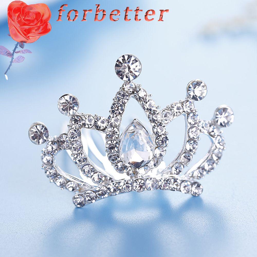 Trâm cài tóc hình vương miện đính pha lê sang trọng cho nữ