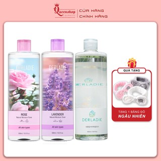 (MUA 1 TẶNG 1) Nước Hoa Hồng Làm Sạch, Dưỡng Ẩm, Dịu Nhẹ Chiết Xuất Cây Phỉ Derladie Natural Witch Hazel Toner