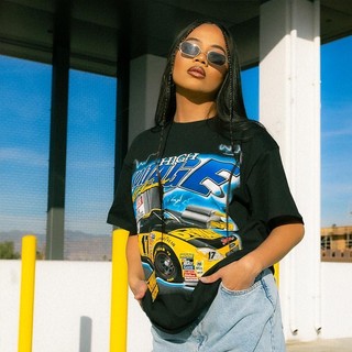 Áo Thun Vintage High Voltage Tay Lỡ Unisex - Đen/Trắng Cổ Tròn | Blackwork