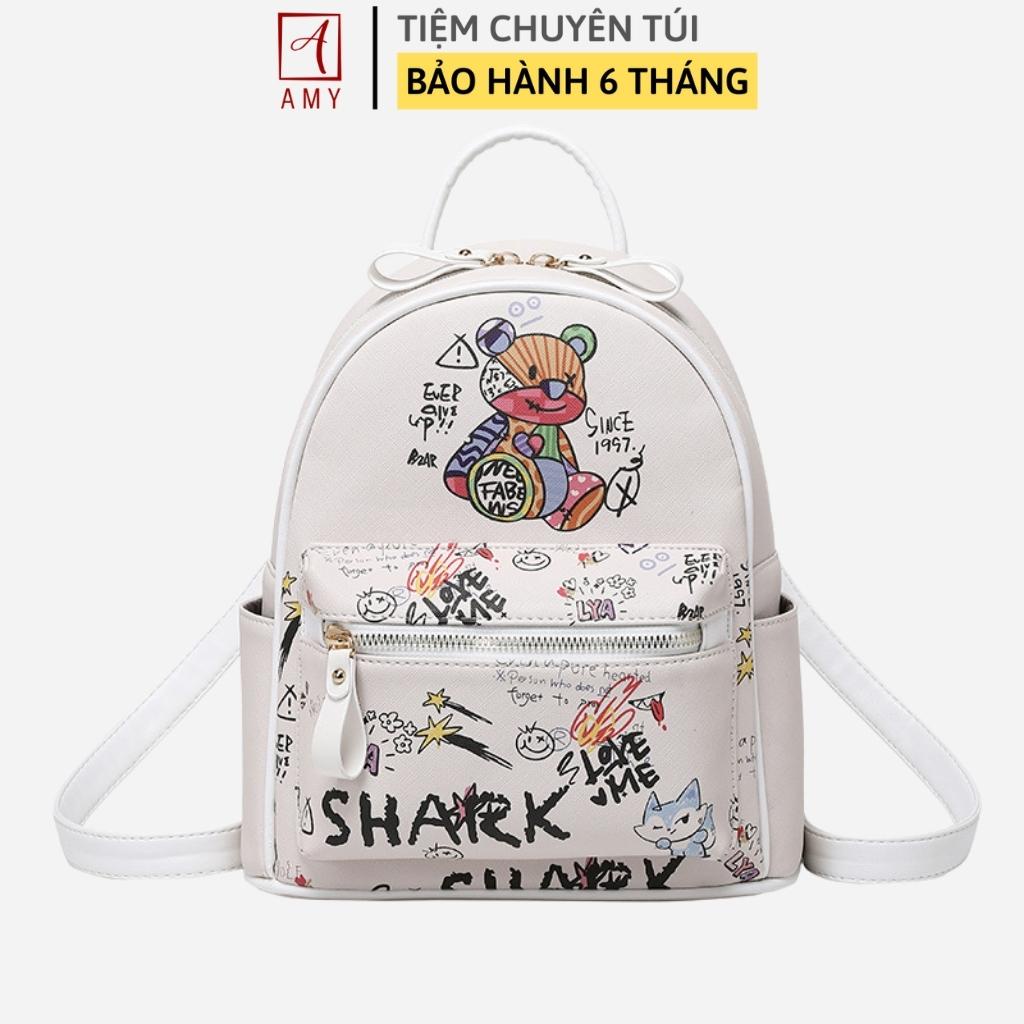 Balo nữ mini đi chơi đi học hình gấu dễ thương thời trang Hàn Quốc cao cấp, balo mini BL006798 Amy Store