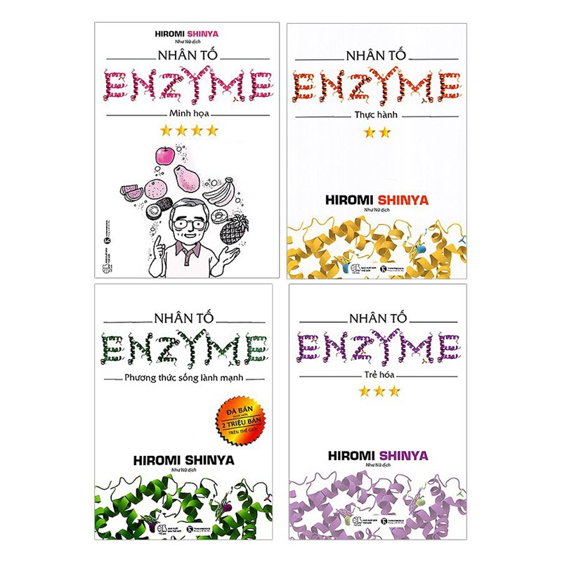 Sách - Bộ 4 cuốn Nhân tố Nhân tố Enzyme 1 - 2 - 3 - 4 - Hiromi Shinya -Thái Hà - Lẻ tùy chọn