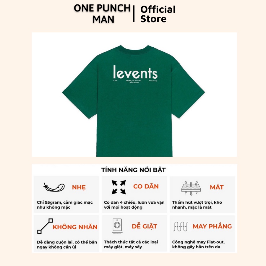 Áo thun tay lỡ LEVENTS unisex form rộng - Áo phông OPM co giãn 4 chiều không xù lông