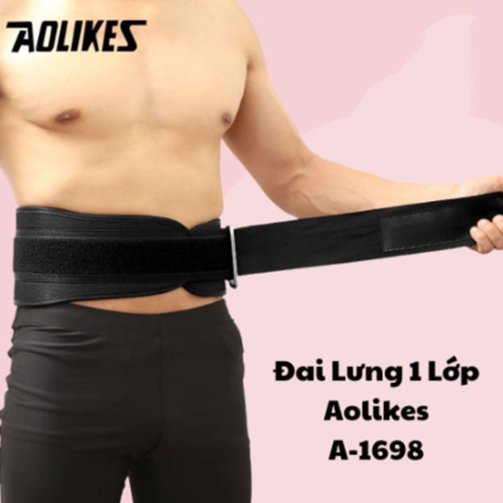 Đai lưng nâng, đẩy tạ tập thể hình, tập GYM cao cấp cho nam và nữ Chính Hãng AOLIKES