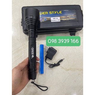 Đèn pin siêu sáng , đèn led siêu sáng cree gần 26 cm 221g tiêu chuẩn ipx5 chống nổ