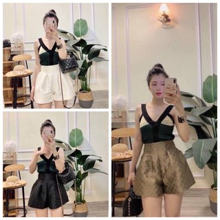 Quần Short Phồng Họa Tiết Dập Ly Mã 8616 Hàng Quảng Châu