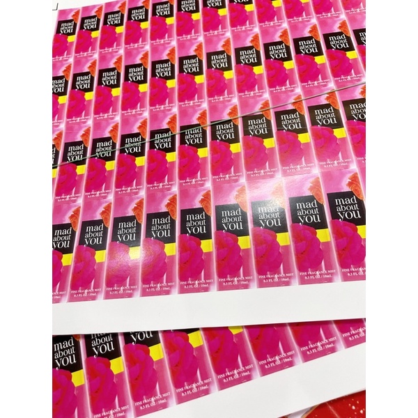 Tem dán body mist chiết 10ml