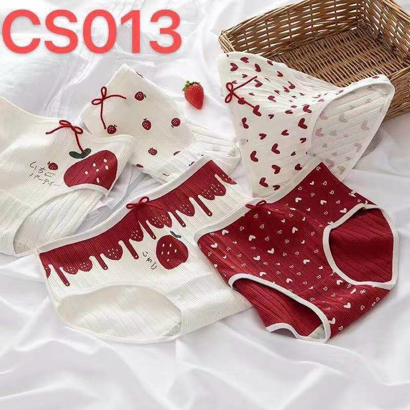 Quần lót cotton dâu nơ xinh yêu cho bạn nữ CS013