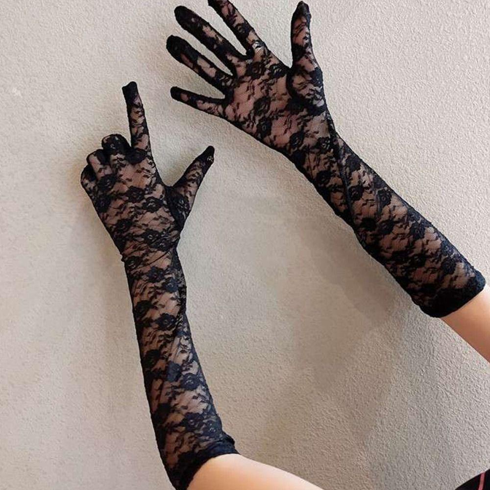 Găng Tay Ren Lưới Siêu Mỏng Chống Tia UV Ngọt Ngào Thanh Lịch Dành Cho Cô Dâu