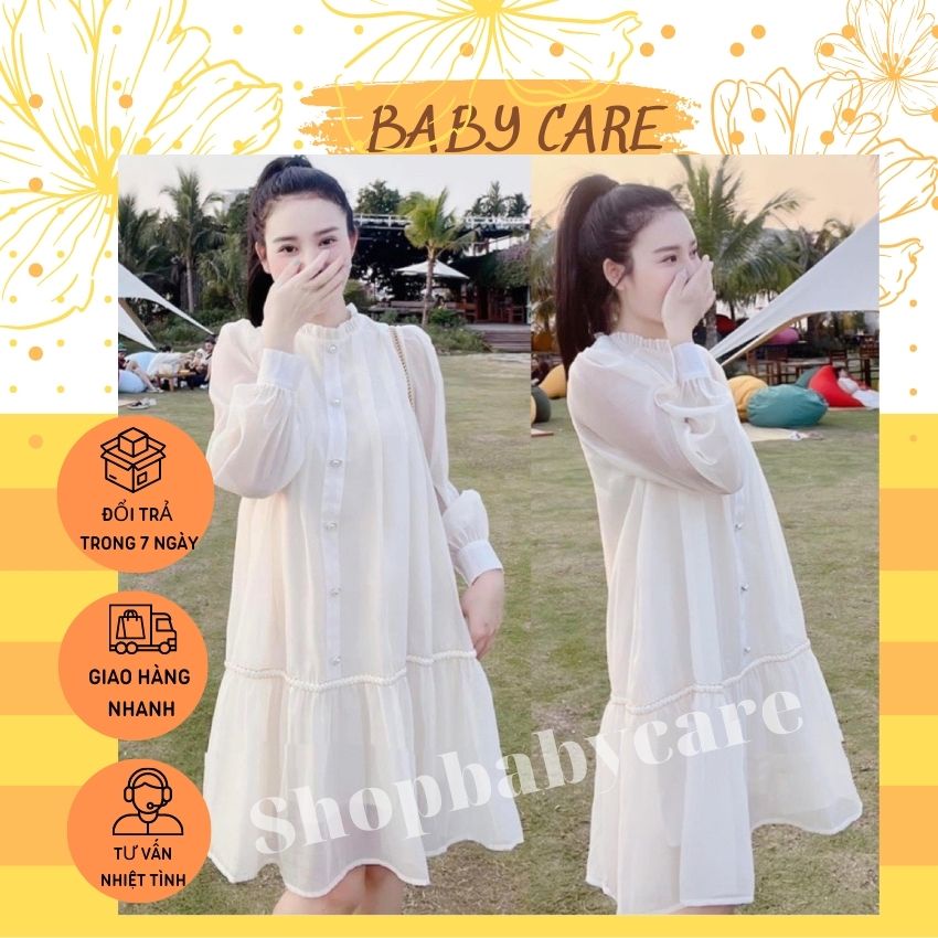 VÁY BẦU DÀI TAY THIẾT KẾ VOAN TƠ 2 LỚP XINH XẮN - VÁY BẦU TIỂU THƯ THU ĐÔNG CÚC NGỌC ĐIỆU ĐÀ ĐUÔI CÁ