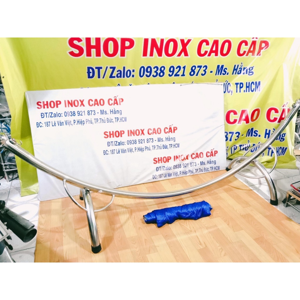 – Bộ Khung Võng Bán Nguyệt INOX Cao Cấp + Lưới Võng - Mã: KVBN01I -HĐ + L -
