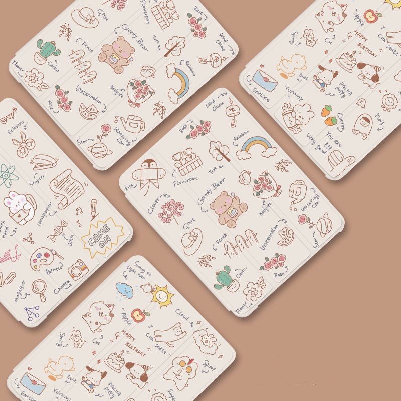 Ốp Bảo Vệ Máy Tính Bảng Họa Tiết Hoạt Hình Cho iPad GEN7 / 8 / 9 10.2 "GEN10 10.9" Pro11 "Pro12.9" 2022 Air4 Air5 Air3 mini6