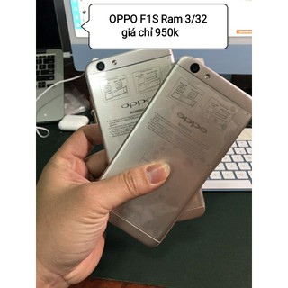 Điện thoại oppo f1s 2016 chơi game nặng xem youtube chụp ảnh đẹp ram 3g bộ nhớ 32g tặng dây sạc