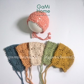 Mũ len dễ thương cho bé 0-12 tháng tuổi mũ len móc thủ công