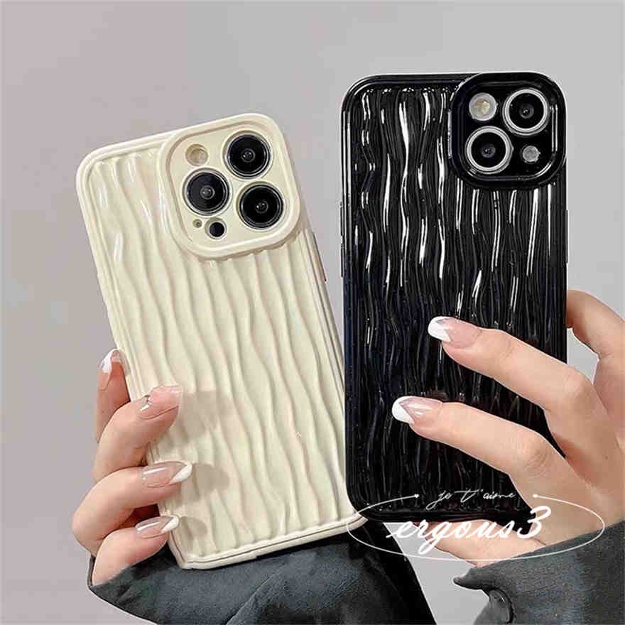 Ốp Điện Thoại Silicon Mềm Họa Tiết Sóng Nước 3D Cho iPhone 14 13 12 11 Pro Max SE2020 X XR Xs Max 7 8 Plus