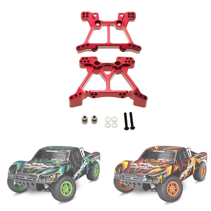 Tháp Giảm Xóc Trước Và Sau Bằng Kim Loại 6838 6839 Màu Đỏ Cho Xe Điều Khiển Từ Xa Traxxas Slash Stampede 4X4 VXL 1 / 10