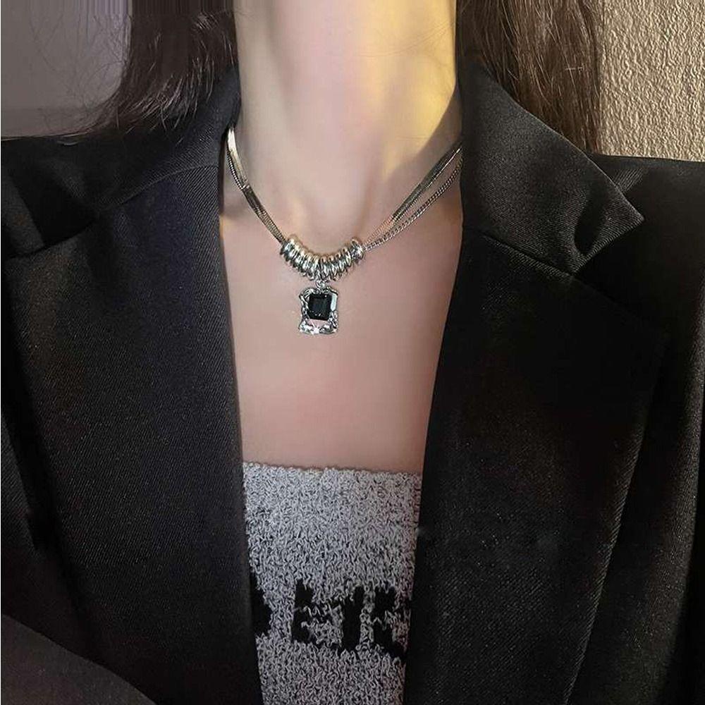 AROMA Vòng cổ Thiết Kế Đơn Giản Phong Cách Punk Thời Trang Cho Nữ